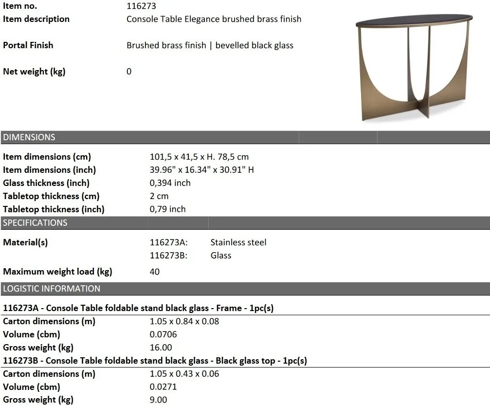 Consola design LUX Elegance