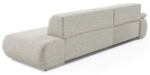 Colțar extensibil PRATO, cu spațiu de depozitare, în formă de L (orientare stânga), bej