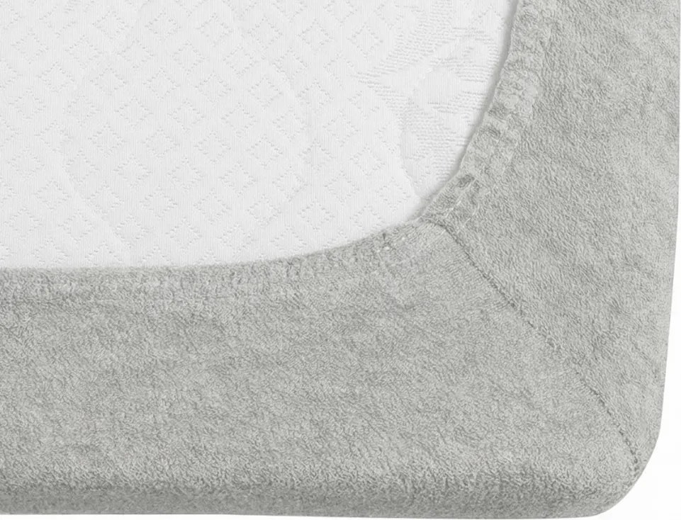 Cearsaf Frotir cu elastic EXCLUSIVE 160 x 200 cm gri deschis