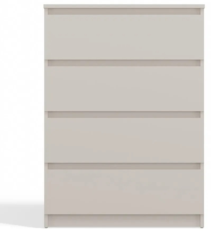 LAC508 - Comoda crem 70 cm, cu 4 sertare, pentru dormitor, living, dining - Colectia LaCrem