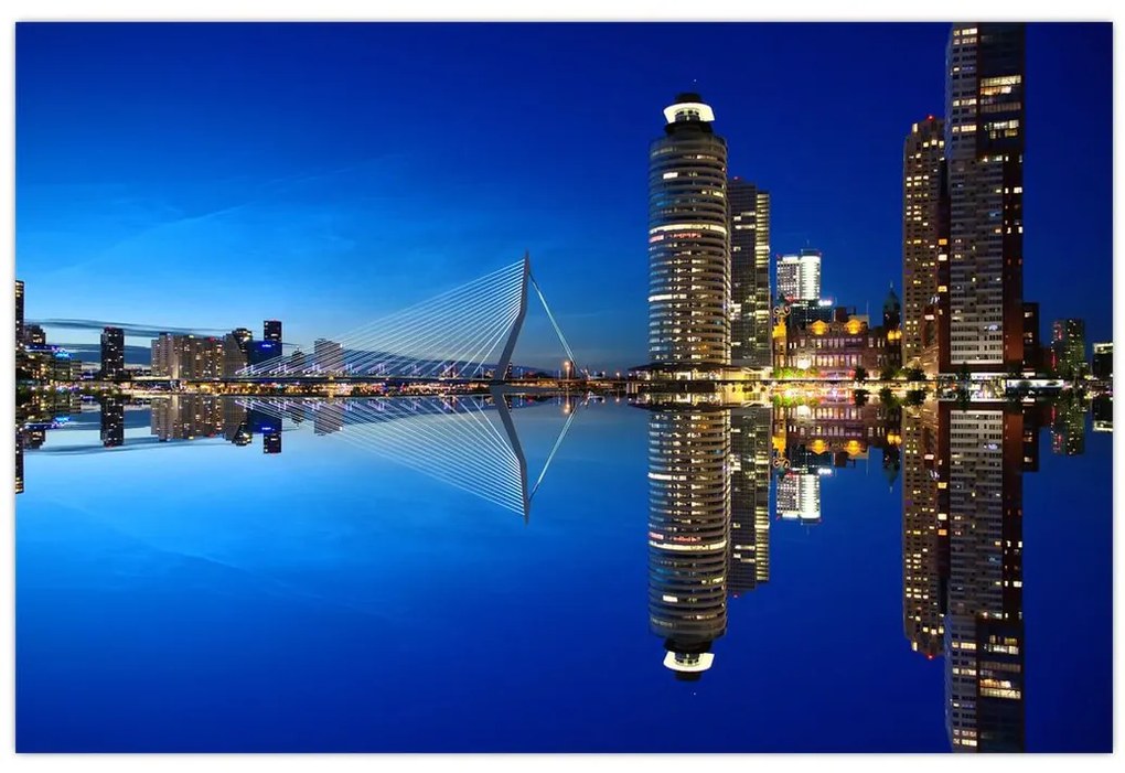 Tablou - Rotterdam nocturn (90x60 cm)