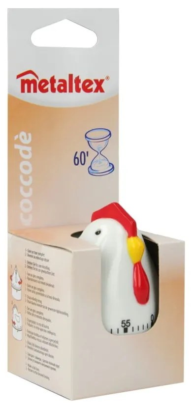 Cronometru de bucătărie Metaltex Hen, alb