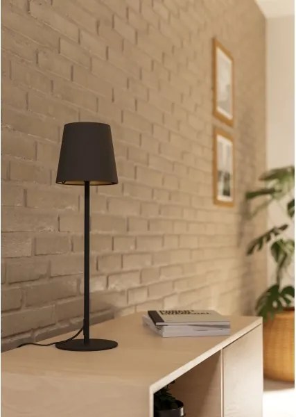 Eglo 901129 - Lampă de masă FIORANA 1xE14/40W/230V neagră/maro