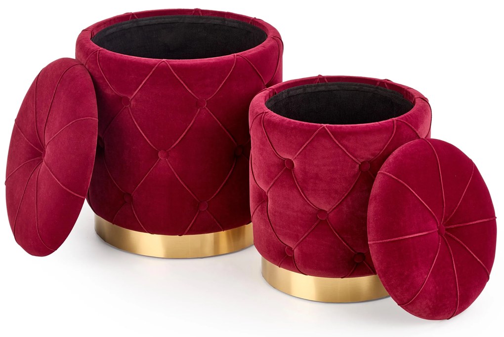Set 2 buc. taburete Phillis (bordo). Promo -7%. 1008088