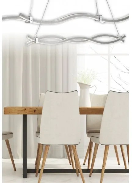 Lustră LED pe cablu WAVE LED/16W/230V + LED/9W Reality