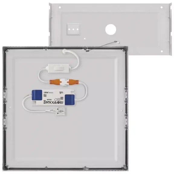 Plafonieră LED/28,5W/230V 3000/3500/4000K 30x30 cm crom