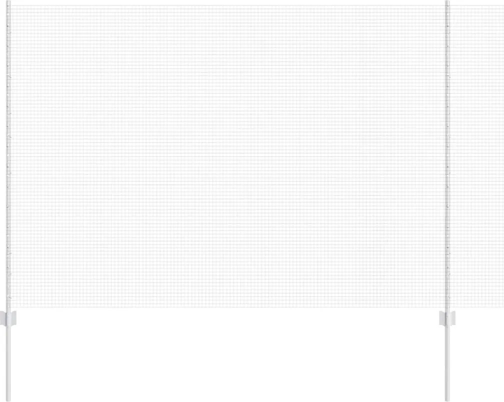 vidaXL Gard cu Stâlp Argintiu 1,6 x 25 m Oțel