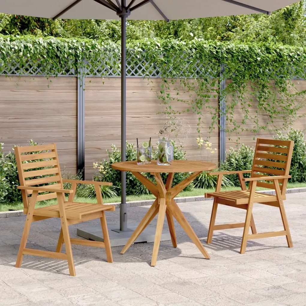 3283564 vidaXL Set mobilier de grădină, 3 piese, lemn masiv de acacia