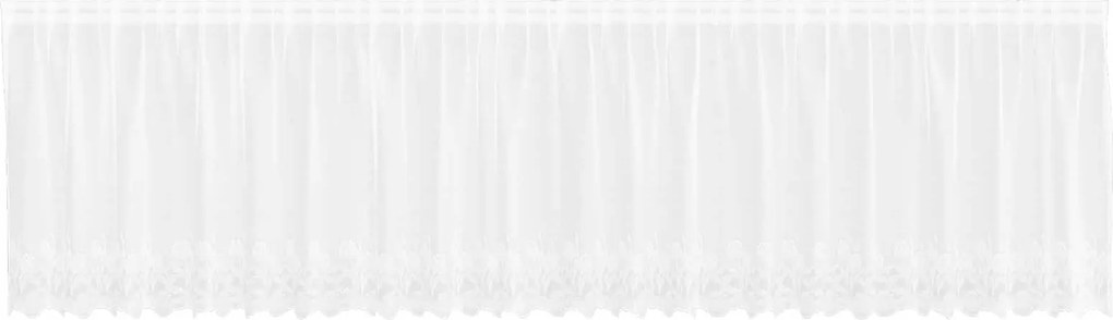 vidaXL Cortină din Dantelă cu perdele Alb 600 x 100 cm Poliester