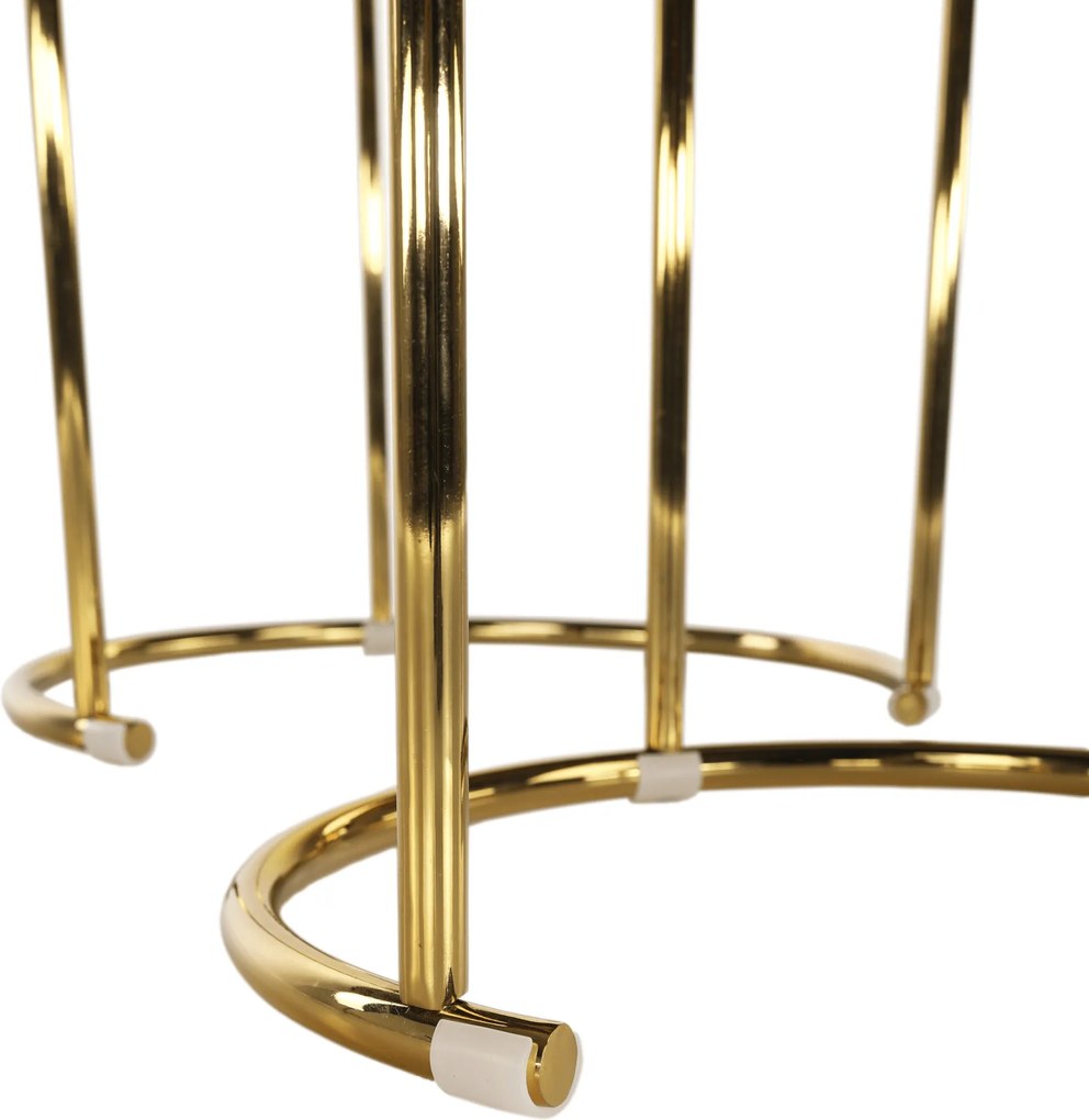 Set 2 mese de cafea, auriu crom auriu / negru, MORINO