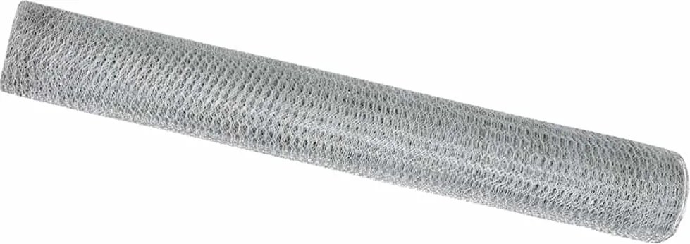 vidaXL Gard hexagonal Argintiu 1 x 50 m Oțel galvanizat