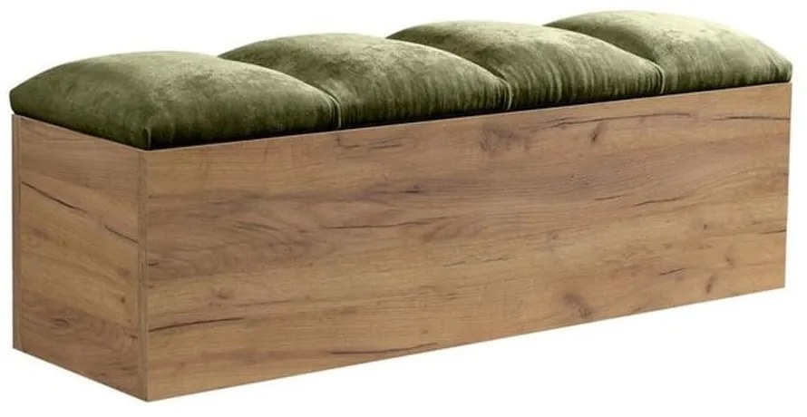 Bancă verde/în culoare naturală Kumo – Bobochic Paris