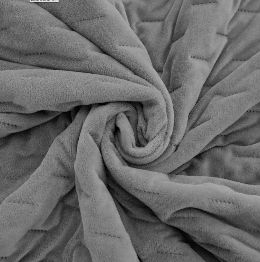 Cuvertura de pat din catifea ASTRALIA, gri Dimensiune: 170 x 210 cm