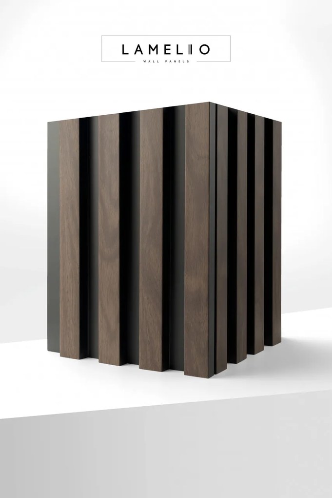 Panou riflat 3D Vasco, Walnut, 270x11.7cm, Lamelio