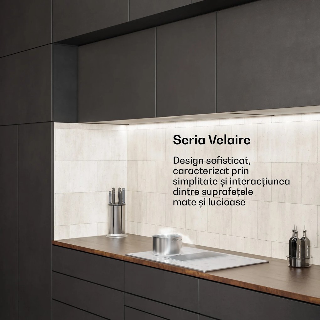 Klarstein Velaire plită cu inducție cu hotă integrată | 4 zone de gătit | 8400 W | 80 cm