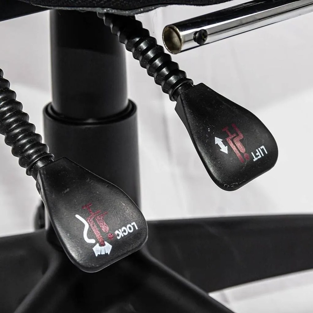 OFF 636 negru - scaun ergonomic din mesh cu suport picioare