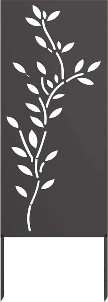 vidaXL Ecran de intimitate pentru grădină Floral Negru 50 x 140 cm