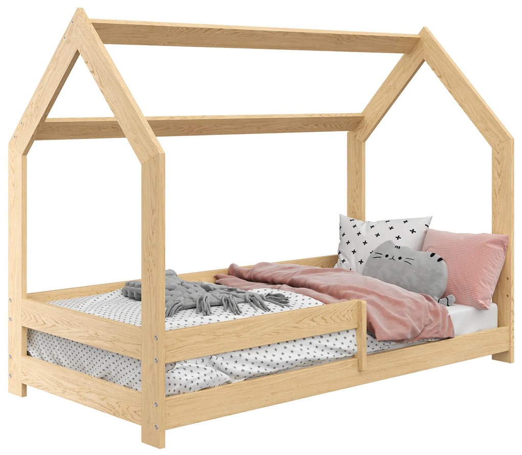 Pat copii tip căsuță pentru copii 160x80 pin D5 cu cadru