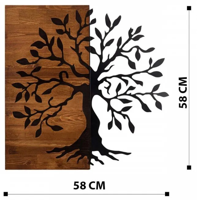 Accesoriu Decorativ de Perete Agac, Lemn