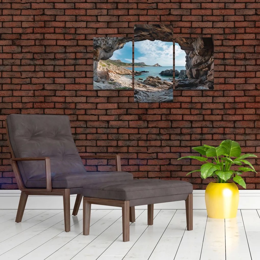 Tablou - Peșteră lângă mare (90x60 cm)