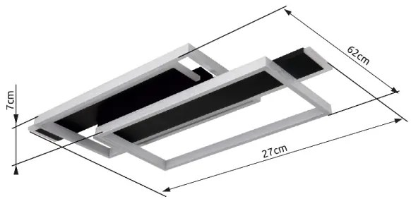Plafonieră LED Globo 67187-40 FINNLEY LED/40W/230V 62x27 cm