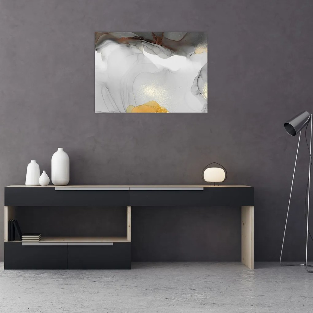 Tablou pe sticlă - Artă cu cerneală II. (70x50 cm)