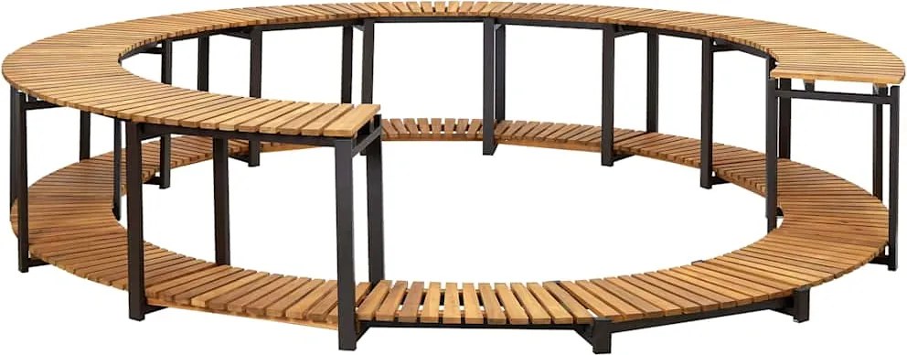 vidaXL Mobilier de împrejmuire spa, 273x53 cm, lemn masiv de acacia