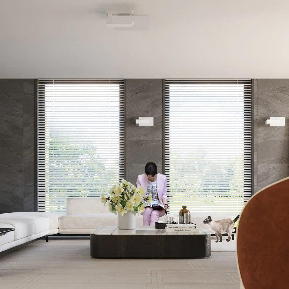 Plafonieră albă cu abajur din sticlă 40x47.5 cm Parola – Sollux