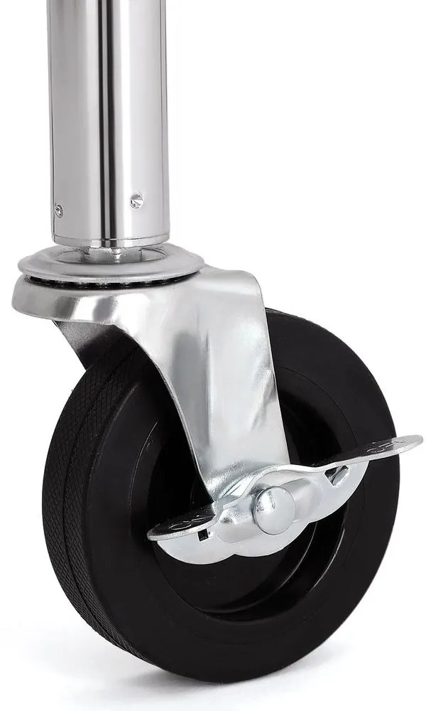 Umeraș pentru haine IRENE pe roți, max.130kg, 150x45x160cm, argintiu SongmicsHome