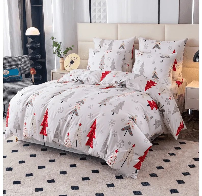 Lenjerie de pat din microfibra flanel JINGLE alb Dimensiune lenjerie de pat: 70 x 90 cm | 140 x 200 cm
