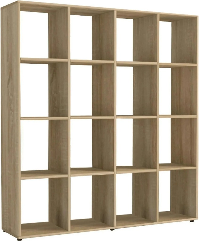 Biblioteca SARAH, stejar sonoma, PAL melaminat, 139x33x144 cm