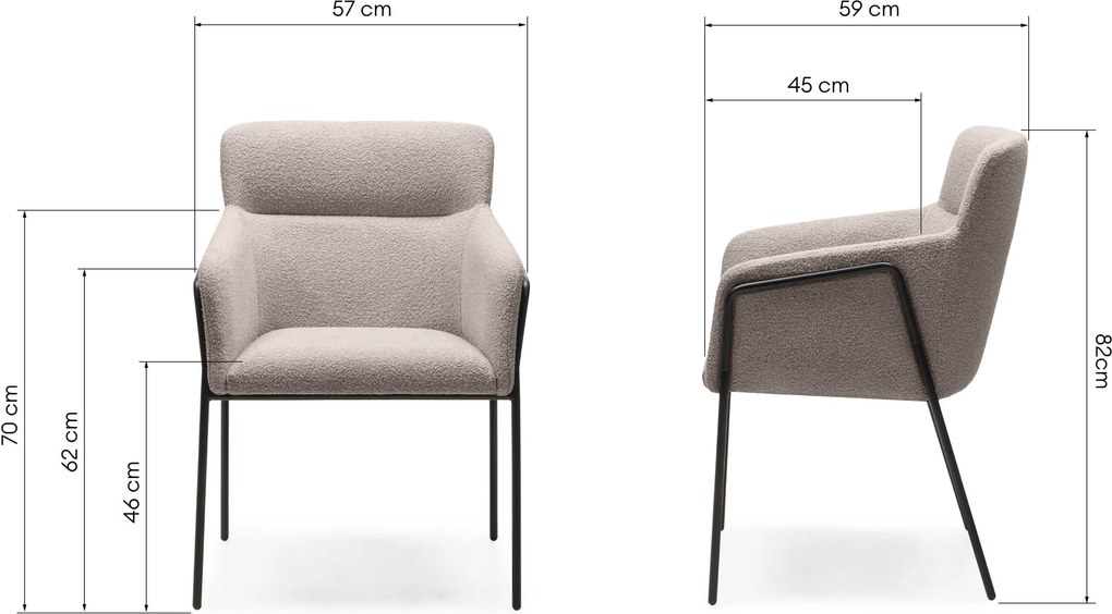 Fotoliu design bej HELSINKI
