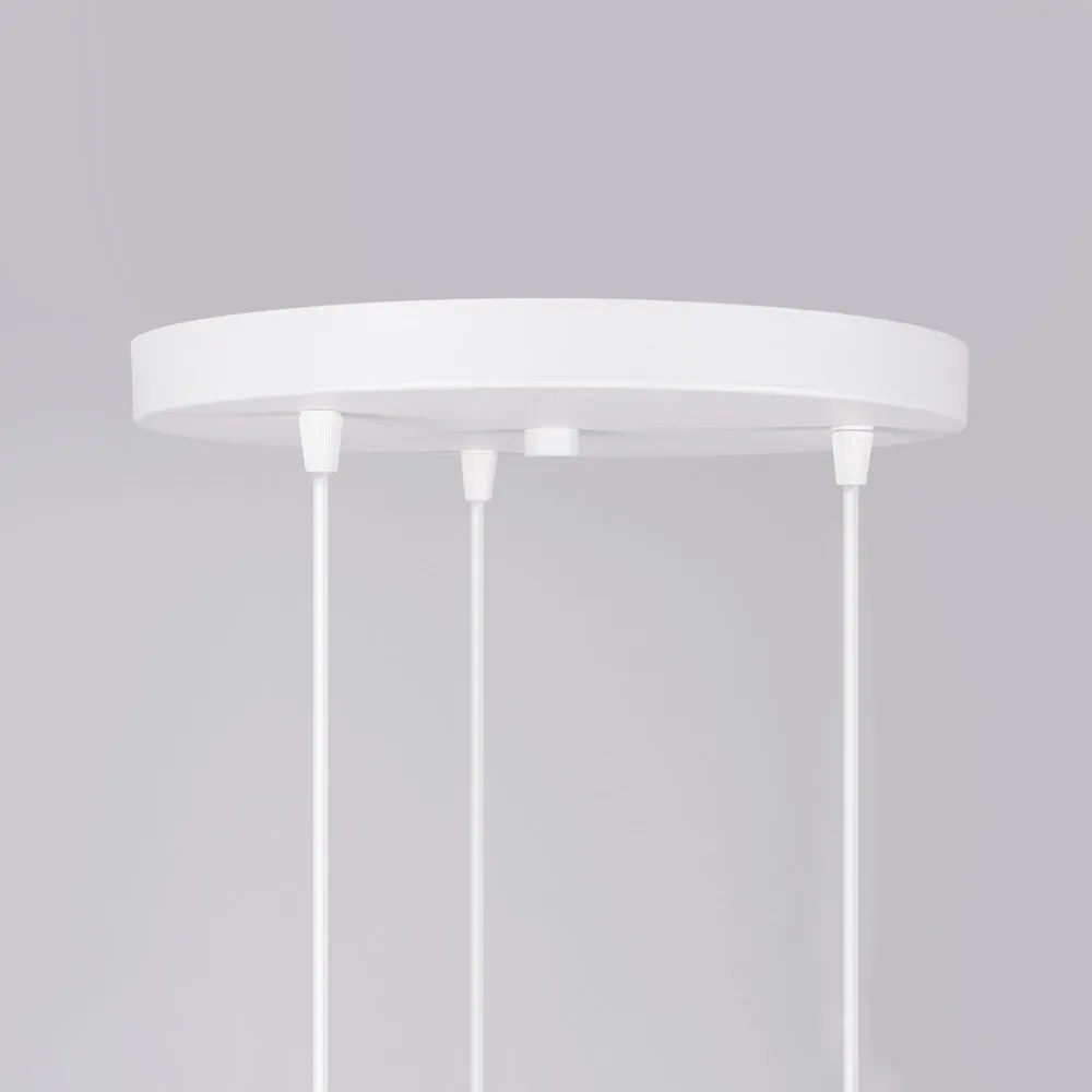 Lustră pentru copii albă cu abajur din sticlă ø 32 cm Mab – Sollux