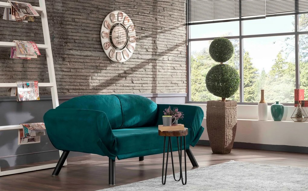 Canapea pat Genzo Petrol Blue