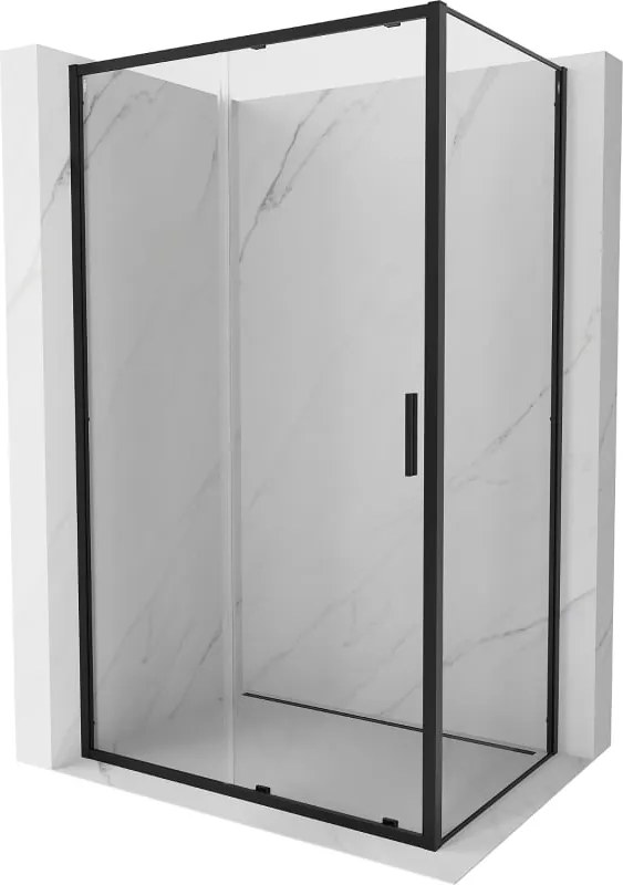 Mexen Exo cabina de duș glisantă 120 x 90 cm, transparentă, neagră - 8151-120-090-70-00