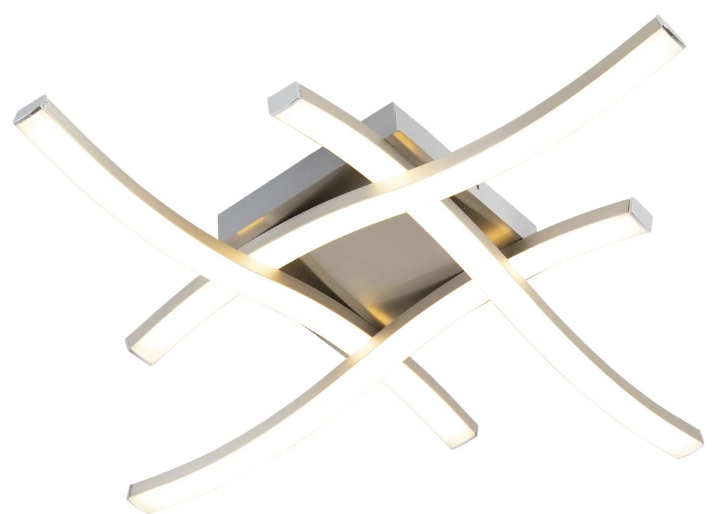 Plafoniera pătrată de design din oțel cu LED inclus - Onda