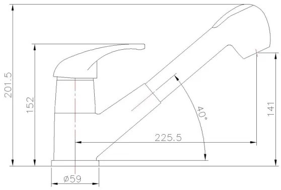 Aqualine - Baterie pentru chiuvetă KASIOPEA 20 cm, crom lucios