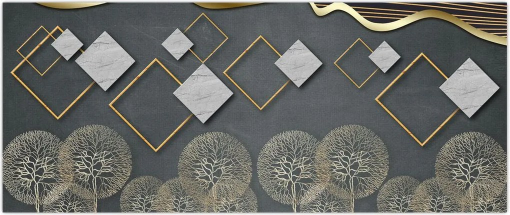 Tablou cu abstracție (120x50 cm)