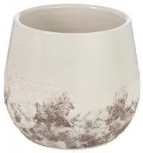 Ghiveci, Ceramica, Alb, 19x19x16 cm