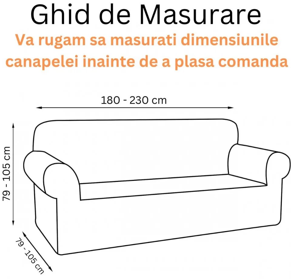 Set huse elastice din catifea pentru canapea 3 locuri + 2 fotolii, cu brate, alb murdar, HCCJS-10