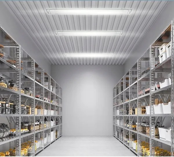 Corp de iluminat tehnic LED T8, 2 x soclu G13, 20 W, 230 V, 6500 K, 120 cm, IP65, alb