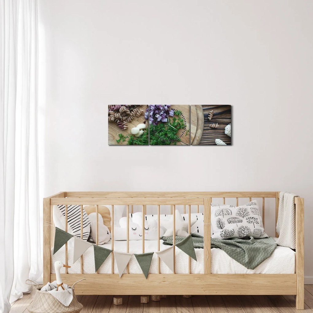 Tablou - Din tocătorul bucătăriei (cu ceas) (90x30 cm)