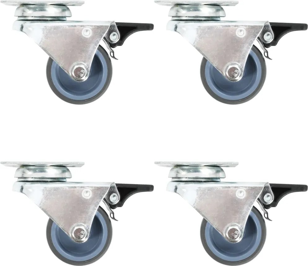 vidaXL Roți pivotante duble, 24 buc., 50 mm