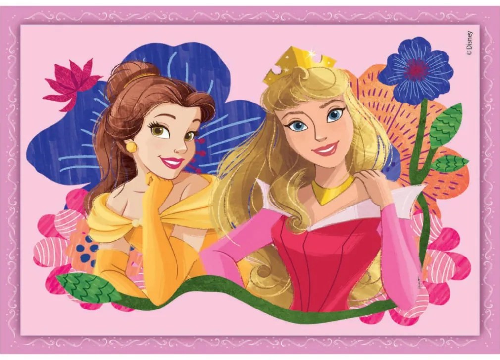 Prințesele Disney Puzzle 4 în 1 Clementoni