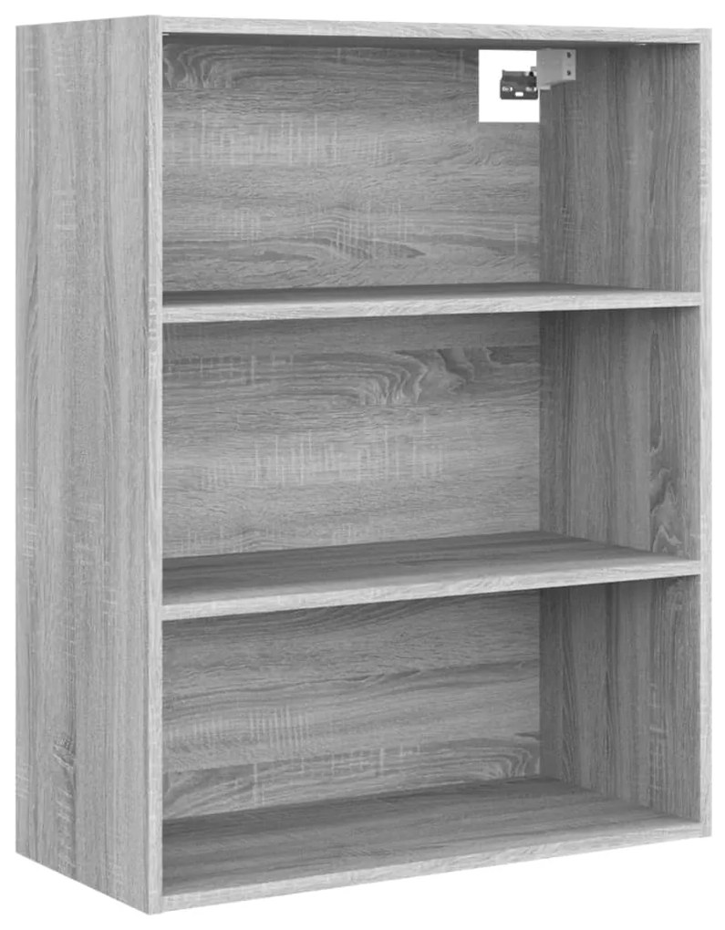 817400 vidaXL Dulap de perete suspendat, gri sonoma, 69,5x32,5x90 cm