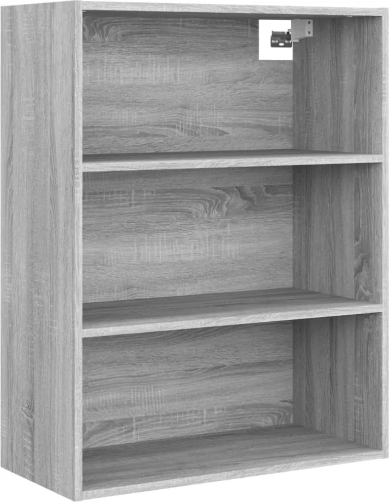 vidaXL Dulap de perete suspendat, gri sonoma, 69,5x32,5x90 cm