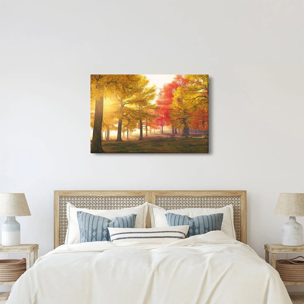 Tablou cu copaci toamna (90x60 cm)