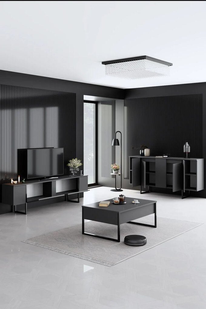 Mobilier living Luna (negru). 1073573