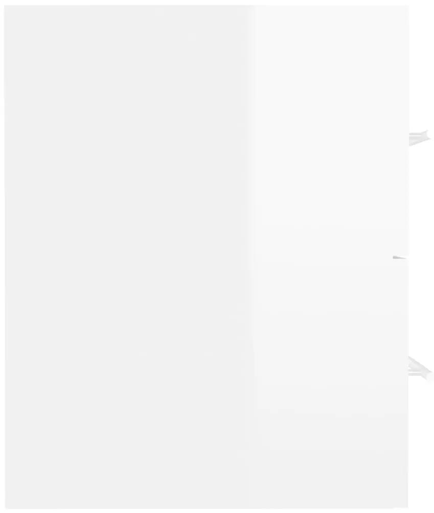 Dulap de chiuveta, alb extralucios, 41x38,5x48 cm, PAL Alb foarte lucios