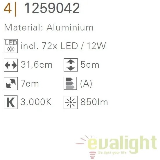 Aplica LED design modern Dubai 31,6cm 1259042 NV